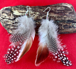 Daring Dots Feather Earrings